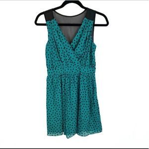 - ** BCBG ** green polka dot Green Party dress